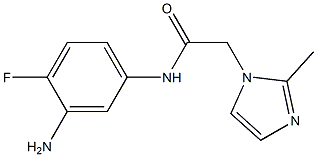 N-(3-amino-4-fluorophenyl)-2-(2-methyl-1H-imidazol-1-yl)acetamide Structure