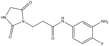 N-(3-amino-4-fluorophenyl)-3-(2,5-dioxoimidazolidin-1-yl)propanamide 구조식 이미지