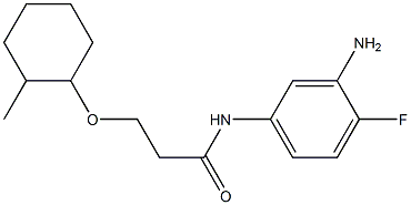 N-(3-amino-4-fluorophenyl)-3-[(2-methylcyclohexyl)oxy]propanamide 구조식 이미지