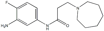 N-(3-amino-4-fluorophenyl)-3-azepan-1-ylpropanamide 구조식 이미지