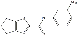 N-(3-amino-4-fluorophenyl)-4H,5H,6H-cyclopenta[b]thiophene-2-carboxamide 구조식 이미지