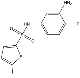 N-(3-amino-4-fluorophenyl)-5-methylthiophene-2-sulfonamide Structure