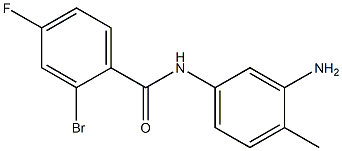 N-(3-amino-4-methylphenyl)-2-bromo-4-fluorobenzamide 구조식 이미지