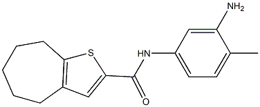 N-(3-amino-4-methylphenyl)-4H,5H,6H,7H,8H-cyclohepta[b]thiophene-2-carboxamide 구조식 이미지