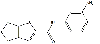 N-(3-amino-4-methylphenyl)-5,6-dihydro-4H-cyclopenta[b]thiophene-2-carboxamide 구조식 이미지