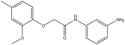 N-(3-aminophenyl)-2-(2-methoxy-4-methylphenoxy)acetamide 구조식 이미지