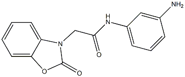 N-(3-aminophenyl)-2-(2-oxo-2,3-dihydro-1,3-benzoxazol-3-yl)acetamide 구조식 이미지