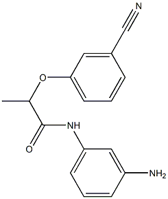 N-(3-aminophenyl)-2-(3-cyanophenoxy)propanamide 구조식 이미지