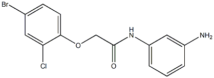 N-(3-aminophenyl)-2-(4-bromo-2-chlorophenoxy)acetamide 구조식 이미지