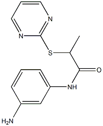 N-(3-aminophenyl)-2-(pyrimidin-2-ylsulfanyl)propanamide Structure