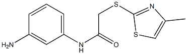 N-(3-aminophenyl)-2-[(4-methyl-1,3-thiazol-2-yl)sulfanyl]acetamide Structure