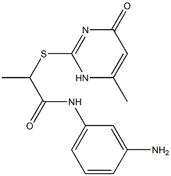 N-(3-aminophenyl)-2-[(6-methyl-4-oxo-1,4-dihydropyrimidin-2-yl)sulfanyl]propanamide 구조식 이미지