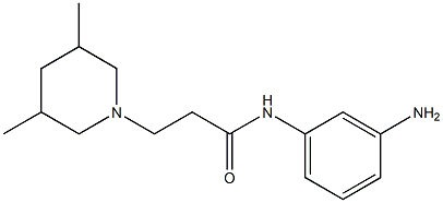 N-(3-aminophenyl)-3-(3,5-dimethylpiperidin-1-yl)propanamide 구조식 이미지