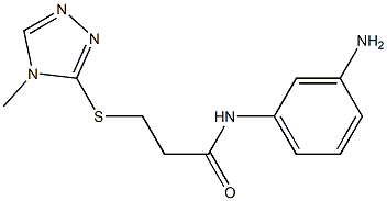 N-(3-aminophenyl)-3-[(4-methyl-4H-1,2,4-triazol-3-yl)sulfanyl]propanamide 구조식 이미지