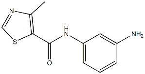 N-(3-aminophenyl)-4-methyl-1,3-thiazole-5-carboxamide 구조식 이미지
