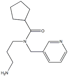 N-(3-aminopropyl)-N-(pyridin-3-ylmethyl)cyclopentanecarboxamide Structure