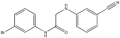 N-(3-bromophenyl)-2-[(3-cyanophenyl)amino]acetamide 구조식 이미지