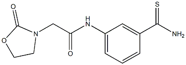 N-(3-carbamothioylphenyl)-2-(2-oxo-1,3-oxazolidin-3-yl)acetamide 구조식 이미지