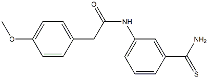 N-(3-carbamothioylphenyl)-2-(4-methoxyphenyl)acetamide 구조식 이미지