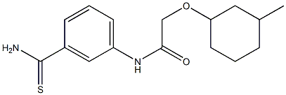 N-(3-carbamothioylphenyl)-2-[(3-methylcyclohexyl)oxy]acetamide 구조식 이미지