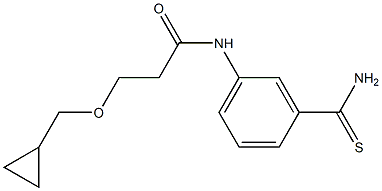 N-(3-carbamothioylphenyl)-3-(cyclopropylmethoxy)propanamide 구조식 이미지