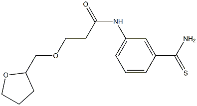 N-(3-carbamothioylphenyl)-3-(oxolan-2-ylmethoxy)propanamide 구조식 이미지