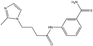 N-(3-carbamothioylphenyl)-4-(2-methyl-1H-imidazol-1-yl)butanamide Structure