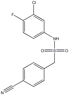 N-(3-chloro-4-fluorophenyl)-1-(4-cyanophenyl)methanesulfonamide Structure