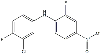 N-(3-chloro-4-fluorophenyl)-2-fluoro-4-nitroaniline Structure