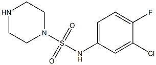 N-(3-chloro-4-fluorophenyl)piperazine-1-sulfonamide 구조식 이미지