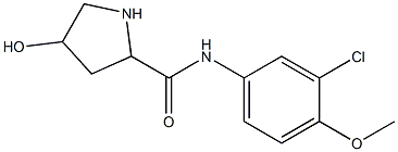 N-(3-chloro-4-methoxyphenyl)-4-hydroxypyrrolidine-2-carboxamide 구조식 이미지