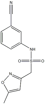 N-(3-cyanophenyl)-1-(5-methyl-1,2-oxazol-3-yl)methanesulfonamide Structure