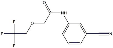 N-(3-cyanophenyl)-2-(2,2,2-trifluoroethoxy)acetamide 구조식 이미지