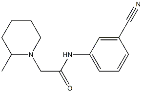 N-(3-cyanophenyl)-2-(2-methylpiperidin-1-yl)acetamide Structure