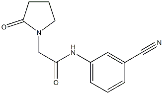 N-(3-cyanophenyl)-2-(2-oxopyrrolidin-1-yl)acetamide 구조식 이미지