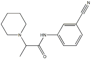 N-(3-cyanophenyl)-2-(piperidin-1-yl)propanamide Structure