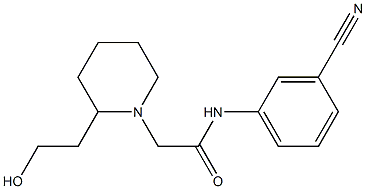N-(3-cyanophenyl)-2-[2-(2-hydroxyethyl)piperidin-1-yl]acetamide 구조식 이미지