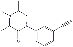 N-(3-cyanophenyl)-2-[methyl(propan-2-yl)amino]propanamide 구조식 이미지