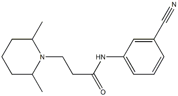 N-(3-cyanophenyl)-3-(2,6-dimethylpiperidin-1-yl)propanamide 구조식 이미지