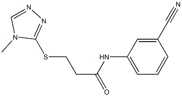 N-(3-cyanophenyl)-3-[(4-methyl-4H-1,2,4-triazol-3-yl)sulfanyl]propanamide 구조식 이미지