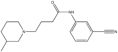 N-(3-cyanophenyl)-4-(3-methylpiperidin-1-yl)butanamide Structure