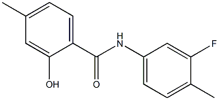 N-(3-fluoro-4-methylphenyl)-2-hydroxy-4-methylbenzamide 구조식 이미지