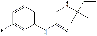 N-(3-fluorophenyl)-2-[(2-methylbutan-2-yl)amino]acetamide 구조식 이미지