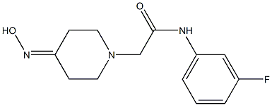 N-(3-fluorophenyl)-2-[4-(hydroxyimino)piperidin-1-yl]acetamide 구조식 이미지