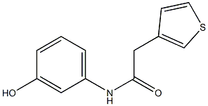 N-(3-hydroxyphenyl)-2-(thiophen-3-yl)acetamide Structure