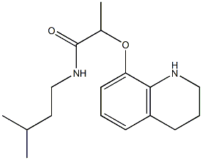 N-(3-methylbutyl)-2-(1,2,3,4-tetrahydroquinolin-8-yloxy)propanamide Structure
