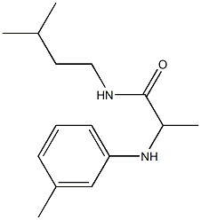 N-(3-methylbutyl)-2-[(3-methylphenyl)amino]propanamide 구조식 이미지