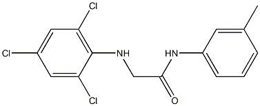 N-(3-methylphenyl)-2-[(2,4,6-trichlorophenyl)amino]acetamide 구조식 이미지