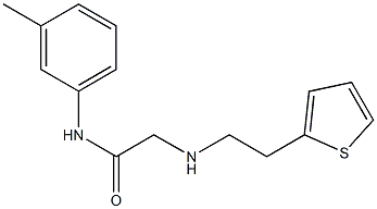 N-(3-methylphenyl)-2-{[2-(thiophen-2-yl)ethyl]amino}acetamide Structure