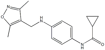 N-(4-{[(3,5-dimethyl-1,2-oxazol-4-yl)methyl]amino}phenyl)cyclopropanecarboxamide Structure